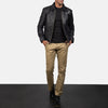 Ferno Black Leather Jacket Fashion Hipe