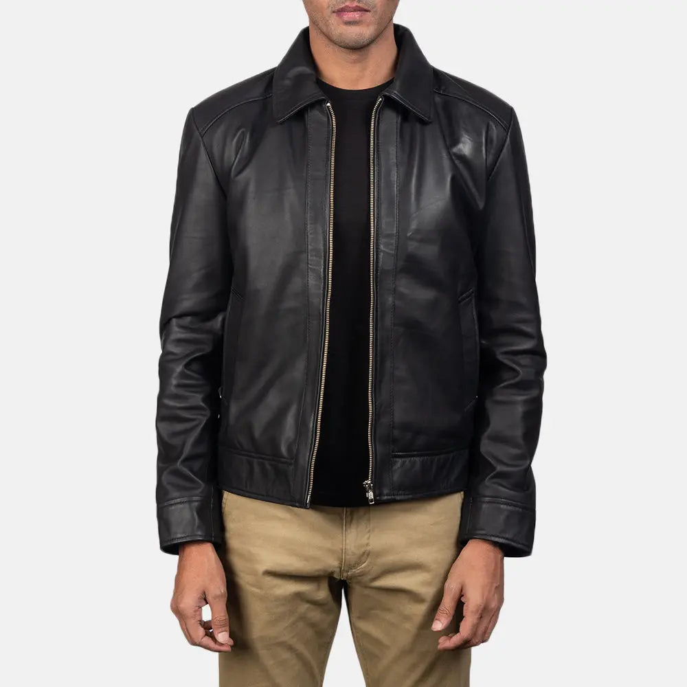 Ferno Black Leather Jacket Fashion Hipe