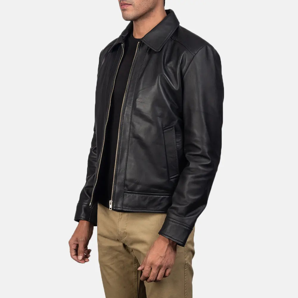 Ferno Black Leather Jacket Fashion Hipe