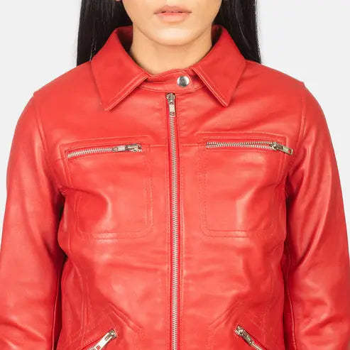 Women Tomoto leather jacket Fashion Hipe