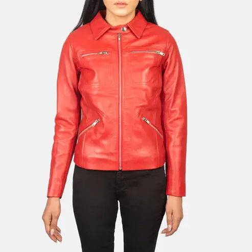 Women Tomoto leather jacket Fashion Hipe